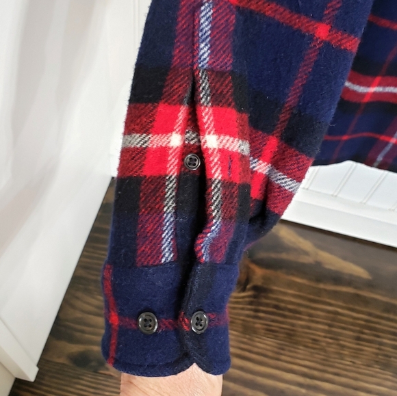 LAUREN RALPH LAUREN Wool 100% Pure Plaid Shacket Jacket Full Zip Large R… - Picture 11 of 16